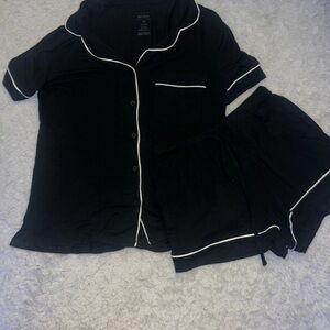 Targets Women's Black Pajama Set with White Trim